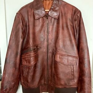 Men's Brown Leather Vintage Jacket